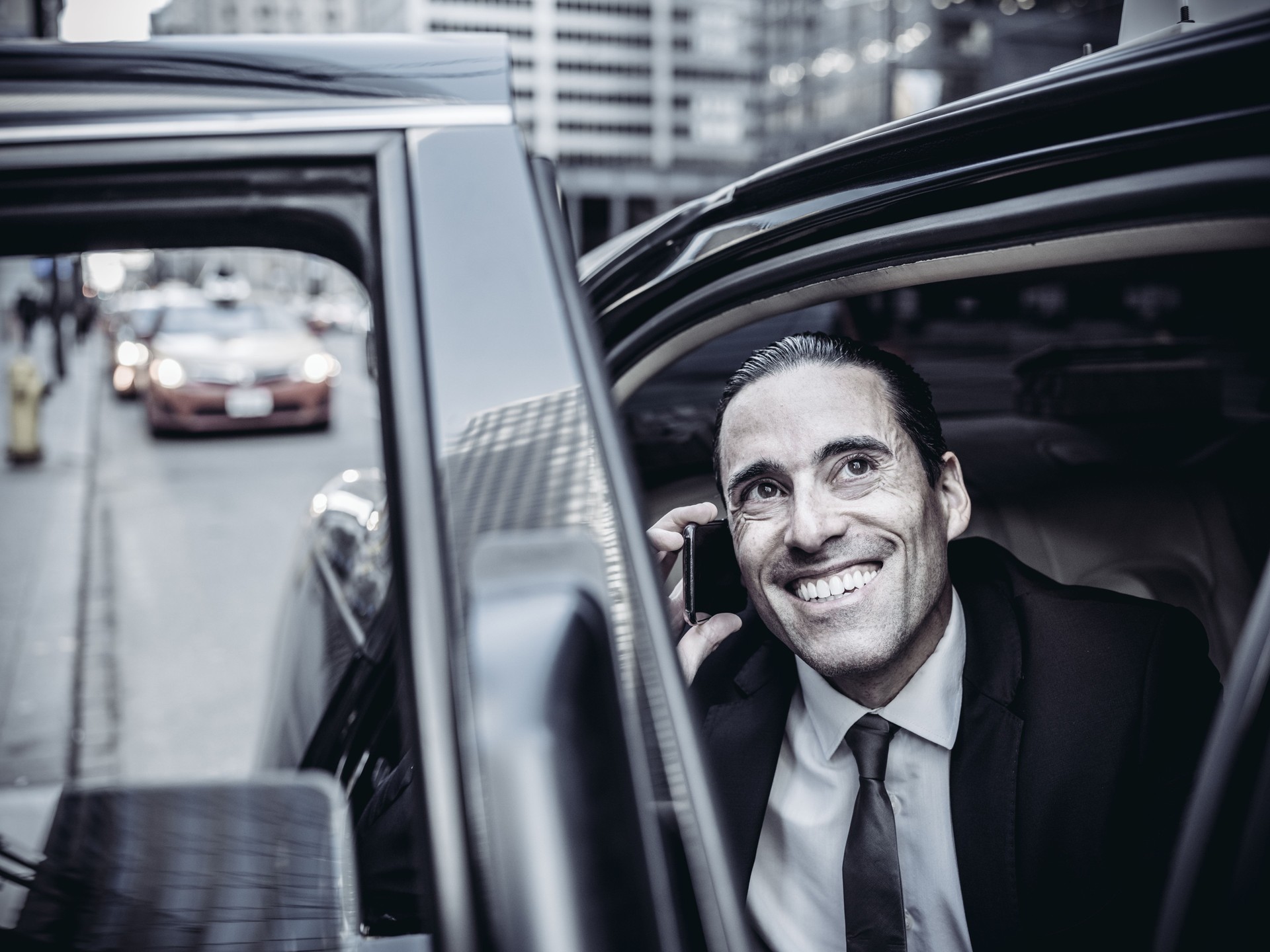 Businessman on the go